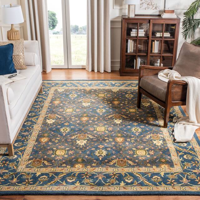 SAFAVIEH Handmade Antiquity Philomena Traditional Oriental Wool Rug - 9'6" x 13'6" - Blue