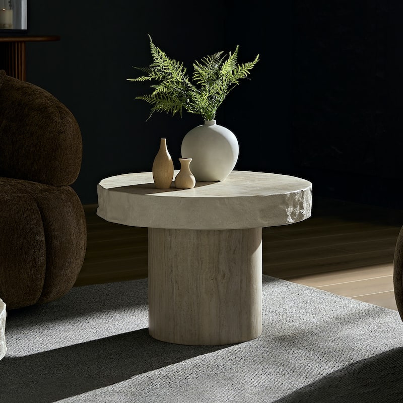 Faux MARS Textural Patterns Coffee Tables for Living Room, No Need Assembly