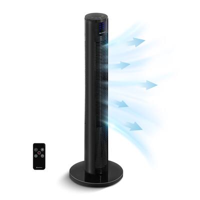 Comfort Zone CZTF361RBK 36-Inch 3-Speed Oscillating Tower Fan with Remote