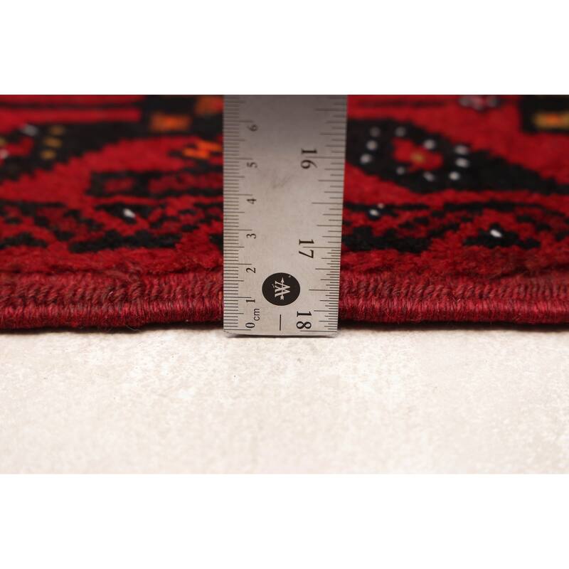 ECARPETGALLERY Hand-knotted Teimani Black, Red Wool Rug - 3'6 x 6'1