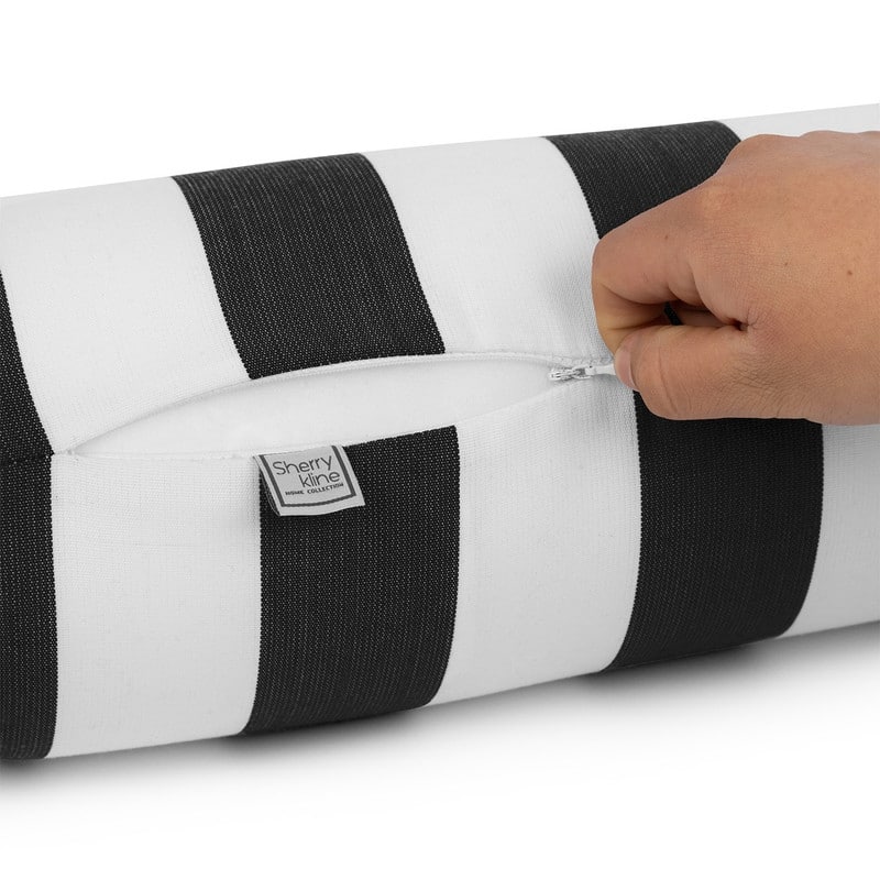 Sherry Kline Indoor/Outdoor Cabana Stripe Set of 2 Neckroll Bolster - N/A