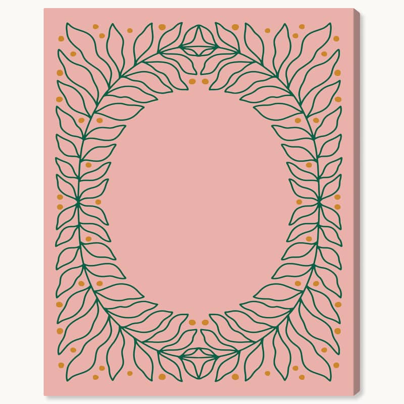 Wynwood Studio Canvas Floral and Botanical Place your Favorite Pic Pink Modern & Contemporary Wall Art Canvas Print