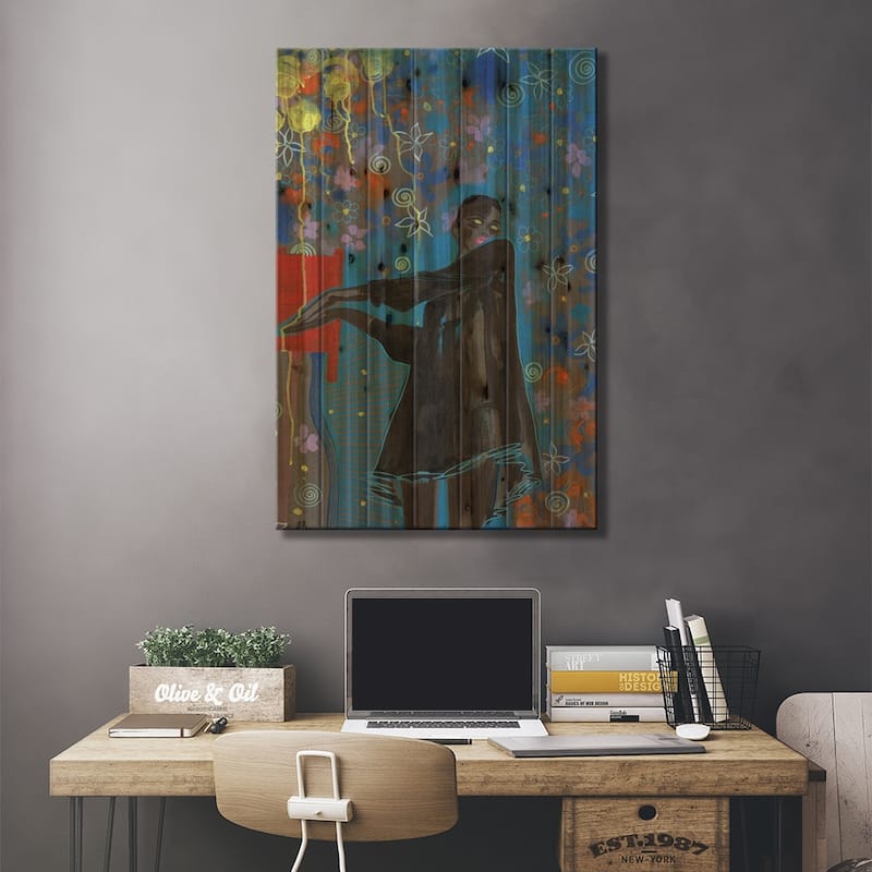 Lights Out Print On Wood by Sasha Robinson - Multi-Color