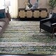 preview thumbnail 1 of 2, SAFAVIEH Porcello Neri Modern Abstract Rug - Cream/Green - 8' x 10'