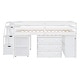 preview thumbnail 5 of 55, Full Loft Bed with Retractable Desk & Guardrails - Multi-Functional