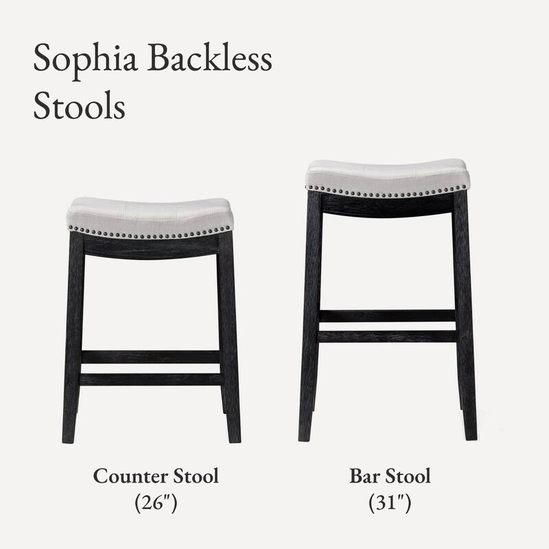 Maven Lane Sophia Saddle Kitchen Dining Stool