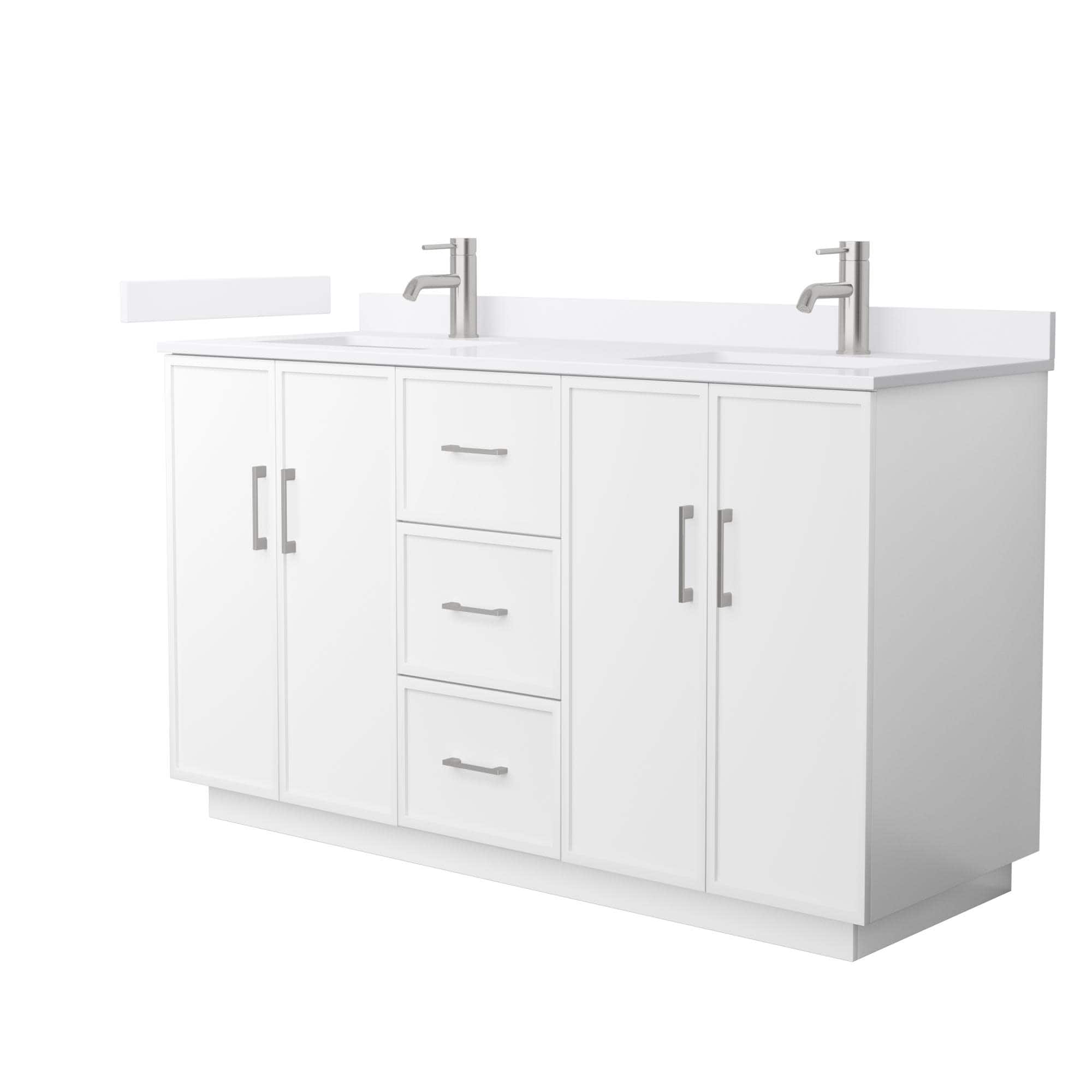 Option White / White Quartz Top / Brushed Nickel Hardware