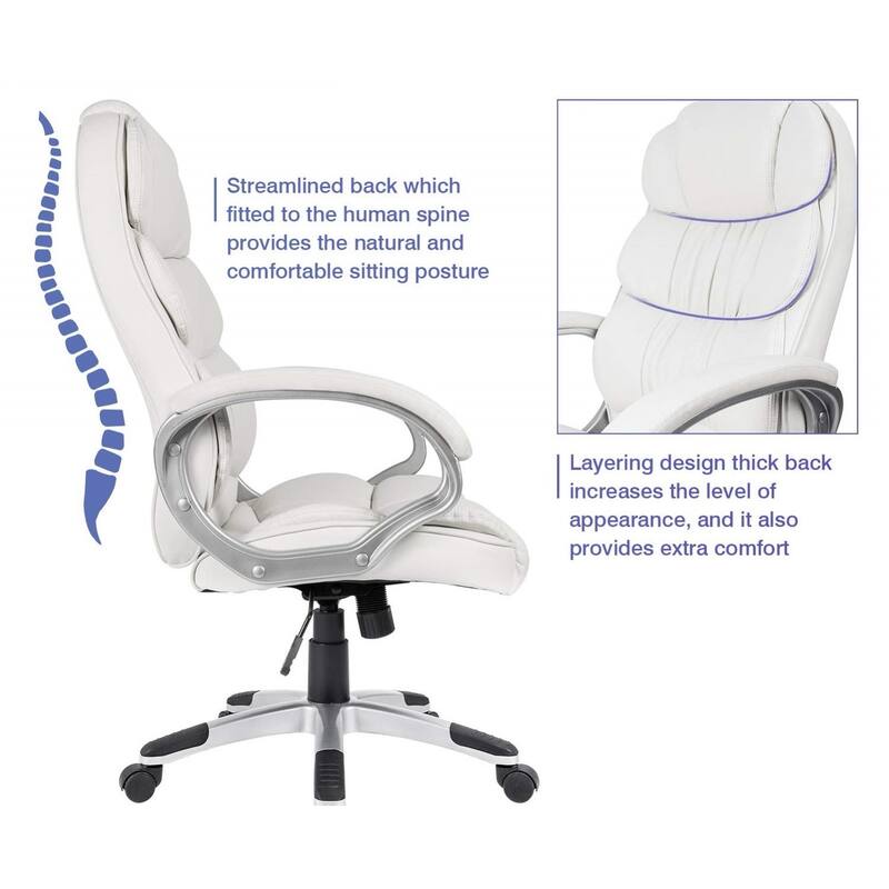 Homall High Back Office Chair - PU Leather Ergonomic Desk Chair
