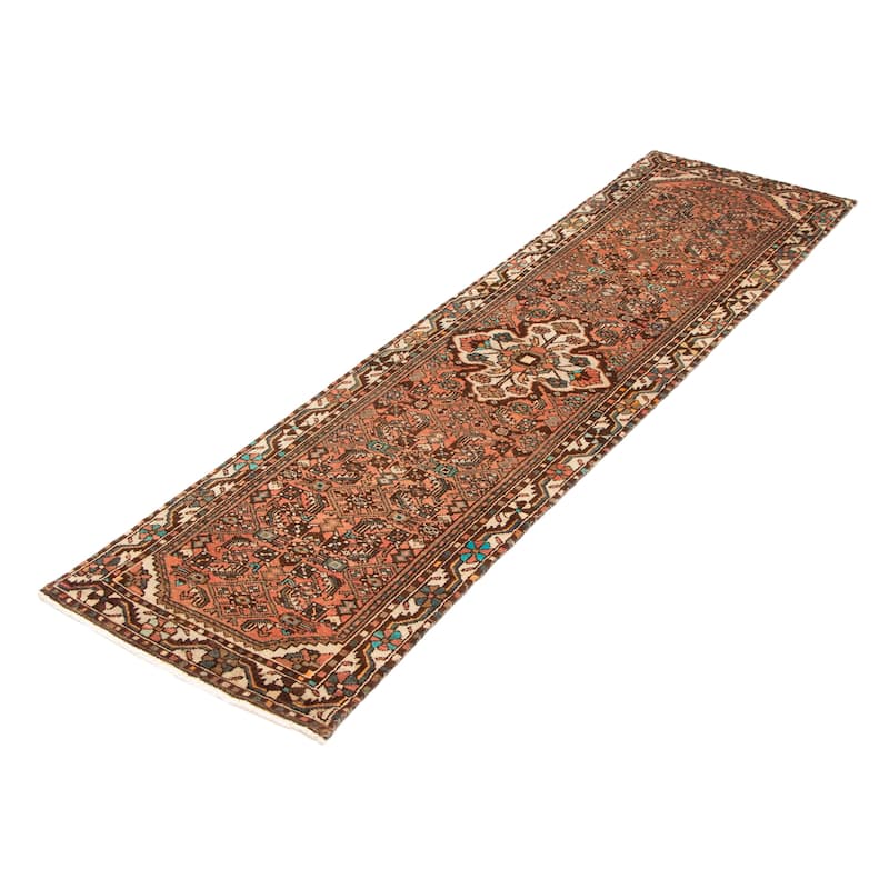 ECARPETGALLERY Hand-knotted Andelz Copper Wool Rug - 2'5 x 9'7