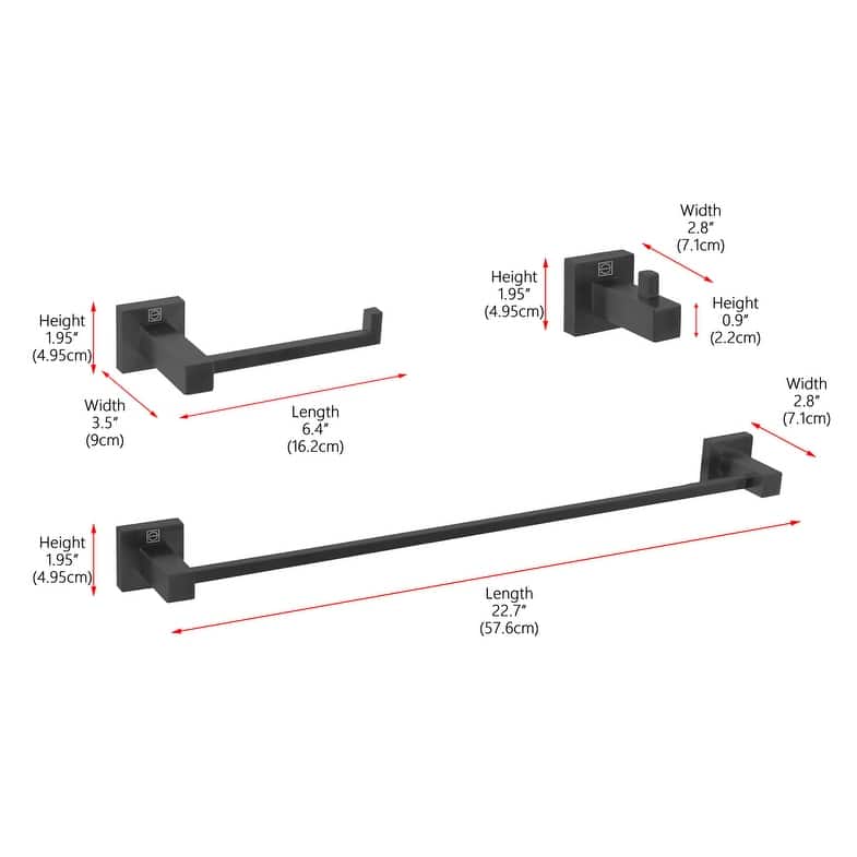 Indigo Home 3-Piece Bathroom Hardware Set