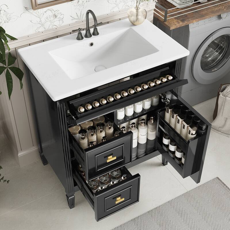 Modern Bathroom Vanity with Multiple Storage Options