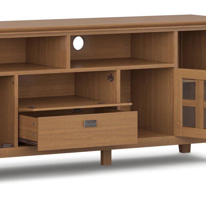 WYNDENHALL Stratford SOLID WOOD 72" Wide TV Media Stand For TVs up to 80"