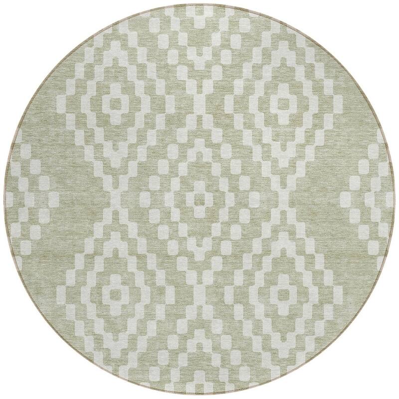 HomeRoots Geometric Transitional Rectangle Outdoor Rug