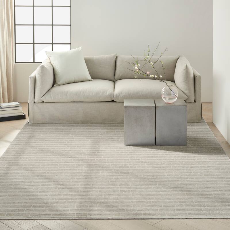 Calvin Klein CK079 Notes Indoor only Grey Geometric Area Rug