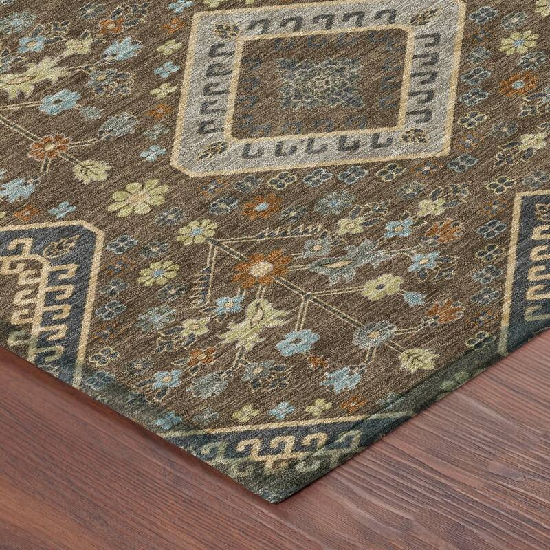 Machine Washable Indoor/ Outdoor Boho Milli Chantille Rug