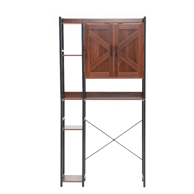 Over The Toilet Storage Cabinet Bathroom Organizer with Double Doors