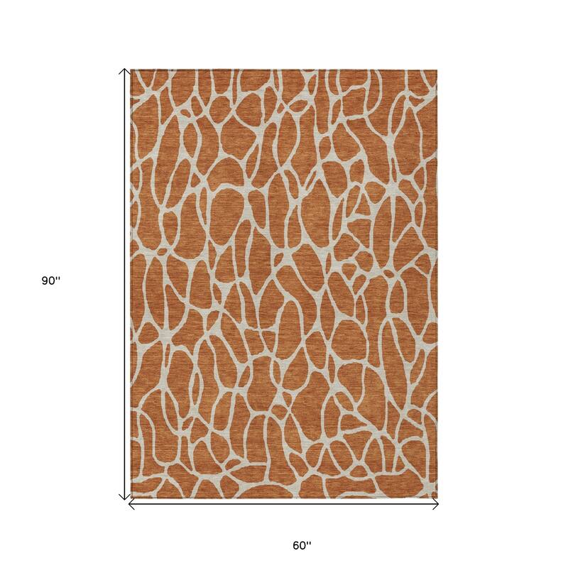 HomeRoots Geometric Transitional Rectangle Outdoor Rug