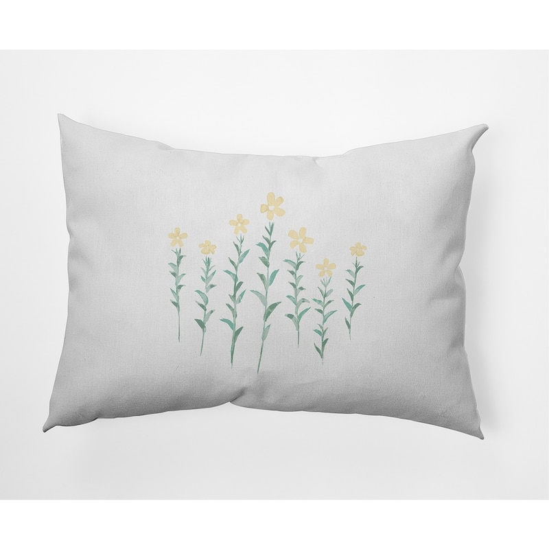 Periwinkle Outdoor Pillow - Yellow - 14" x 20"