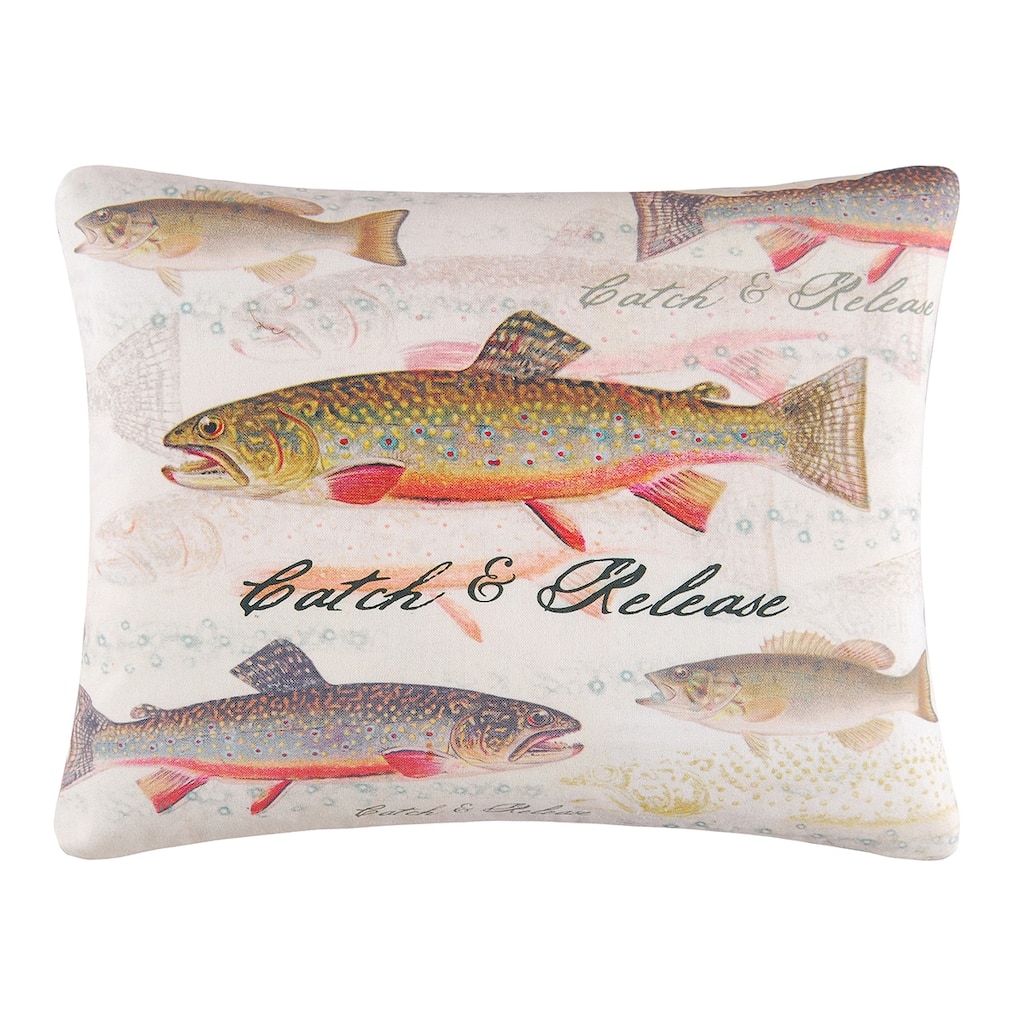 14" x 18" Catch & Release Fishing Throw Pillow