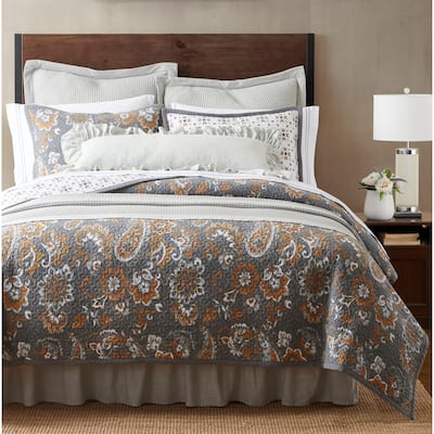 Paseo Road by HiEnd Accents Abbie Floral Paisley Reversible Quilt Set, 3PC