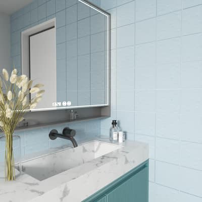 Merola Tile Berta Celeste 7-7/8" x 7-7/8" Ceramic Wall Tile