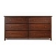 preview thumbnail 8 of 20, Grain Wood Furniture Shaker-style 6-drawer Solid Wood Dresser Cherry