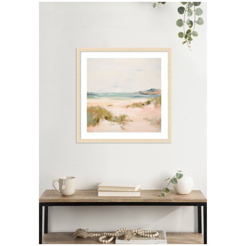 Kate and Laurel Tranquil Landscape V Square by Amy Lighthall Framed Wall Art Print