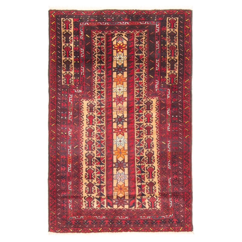 ECARPETGALLERY Hand-knotted Teimani Tan Wool Rug - 3'1 x 4'10