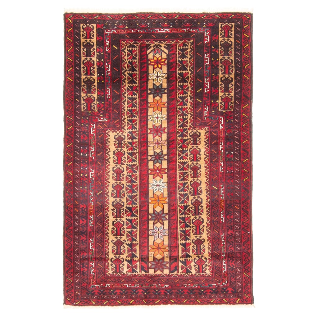 ECARPETGALLERY Hand-knotted Teimani Tan Wool Rug - 3'1 x 4'10