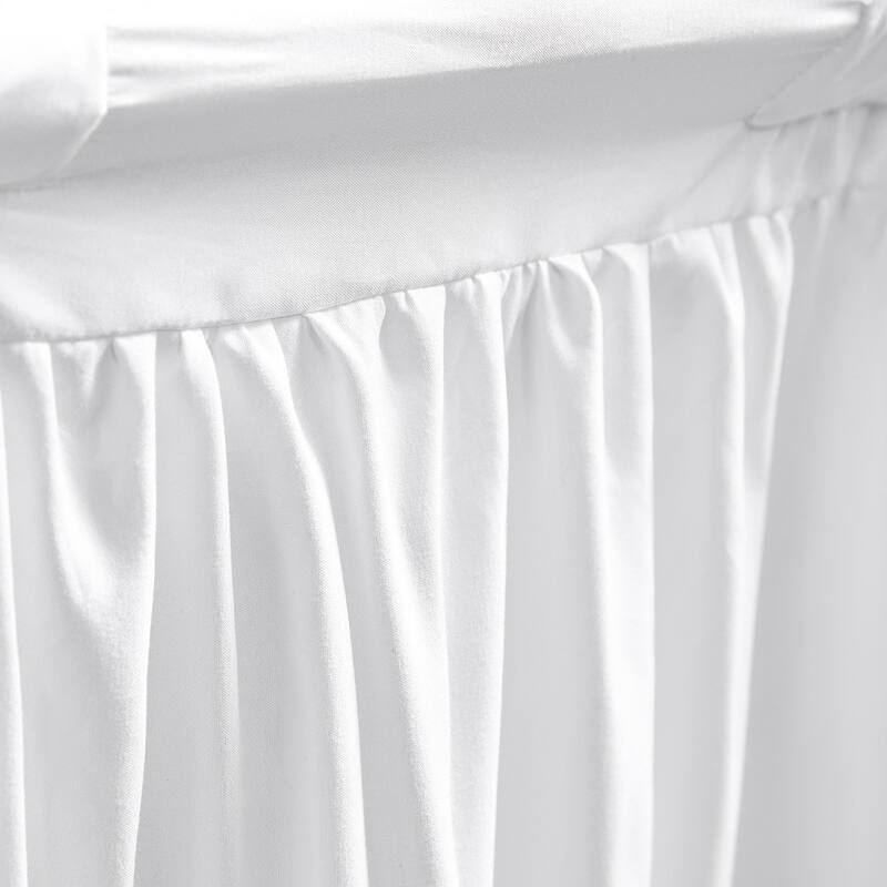 White Microfiber Dorm Desk Skirt