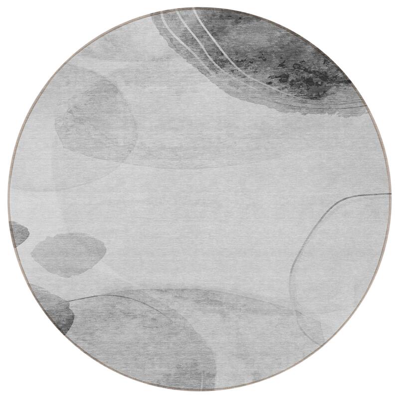 Bera Modern Art-Inspired Weather Resistant Blended Style Outdoor Rug