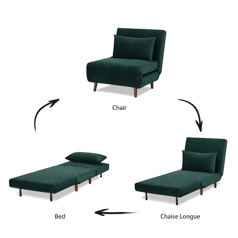 Artdeco Home - Tustin Upholstered Convertible Lounge/ Sleeper Chair
