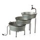 preview thumbnail 7 of 6, Glitzhome 30"L Farmhouse Galvanized Rustic Metal Fountain