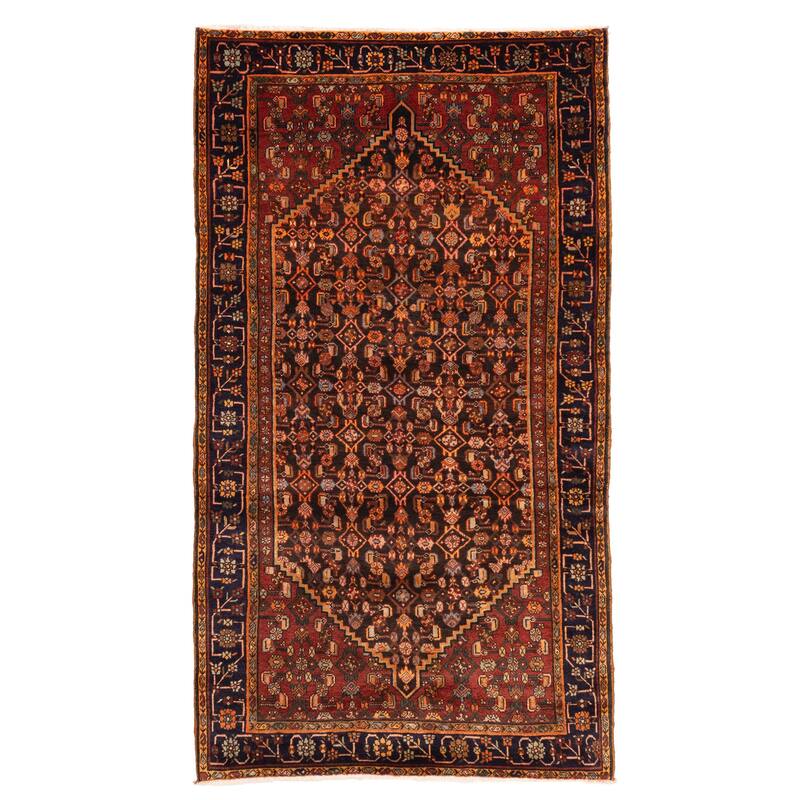 ECARPETGALLERY Hand-knotted Konya Anatolian Black, Red Wool Rug - 4'7 x 8'4