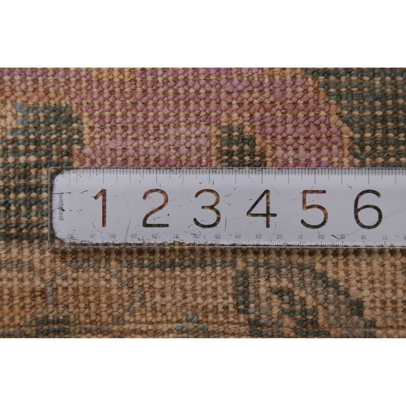 Hand Knotted Oriental 100% Wool Carpet Transitional All-Over Navy Blue & Blues Oushak Area Rug - 13' 7'' X 10' 0''