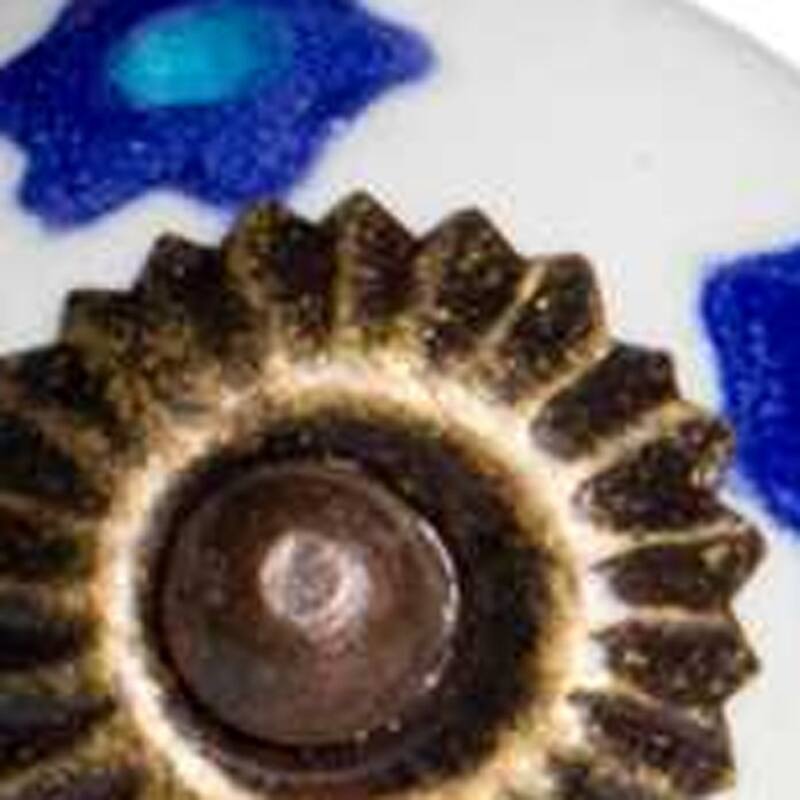 Set of 12 Ceramic Drawer Knobs Blue White Turquoise Floral Round Cabinet Pulls for Furniture - 1.5” x 1.5” x 1.5”