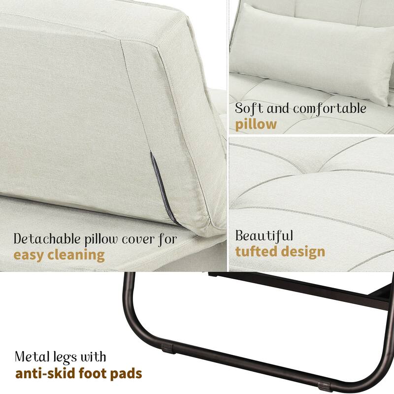 Zenova 4-1 Adjustable Sofa Sleep Chair with Ottoman, Sofa Bed ,Couch Bed