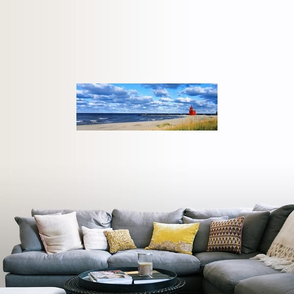 Shop Big Red Lighthouse Lake Michigan Holland Mi Poster Print Overstock 16854679