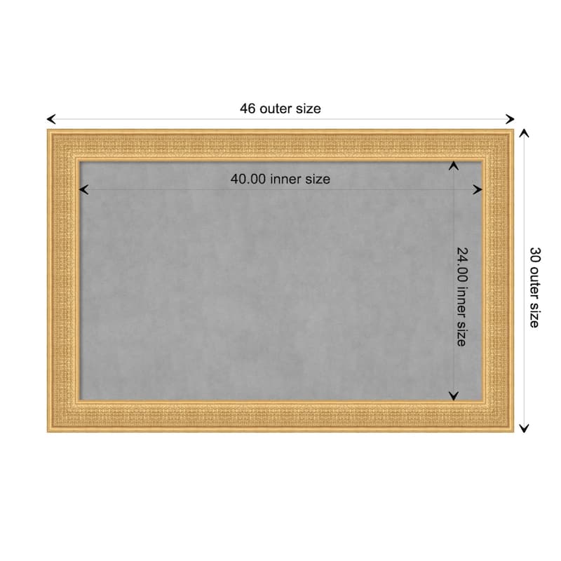 Amanti Art Trellis Gold Framed Magnetic Board - Board Size 40x24