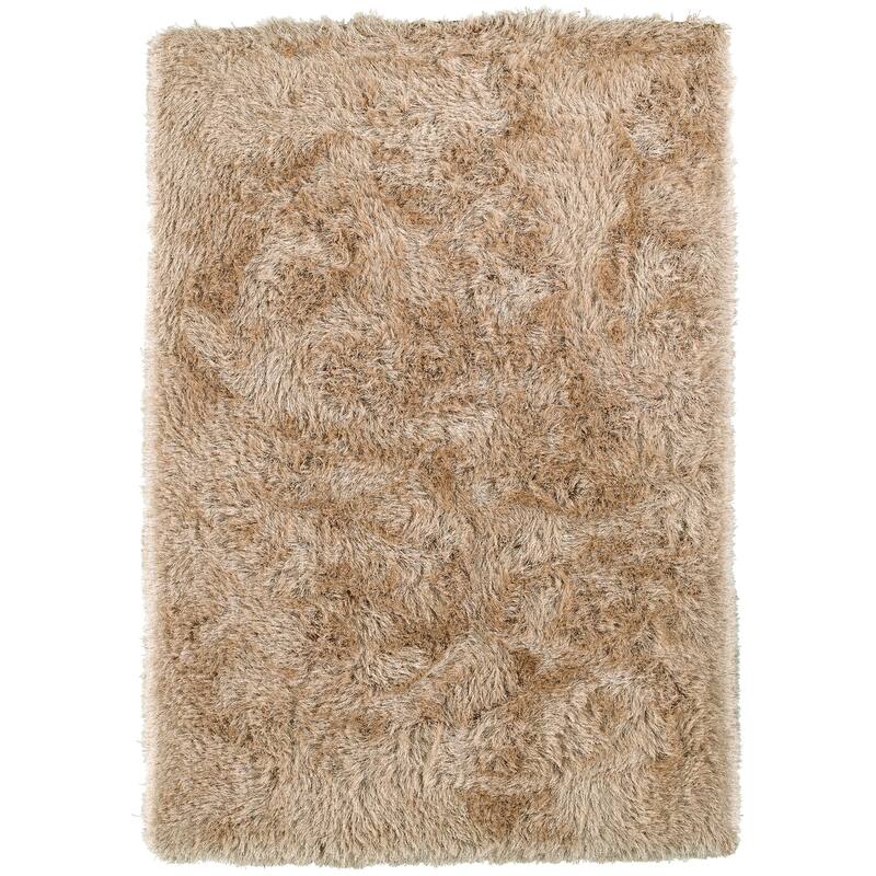 Addison Aurora Deeply Complex Modern Khaki Shag Area Rug - 2' 3" x 7' 6" - Khaki - Runner