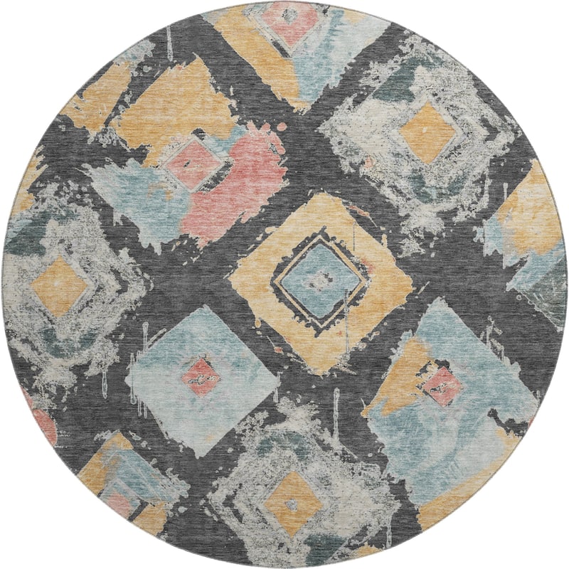 Premium Washable Super Soft Modern Diamonds Mayfield Rug