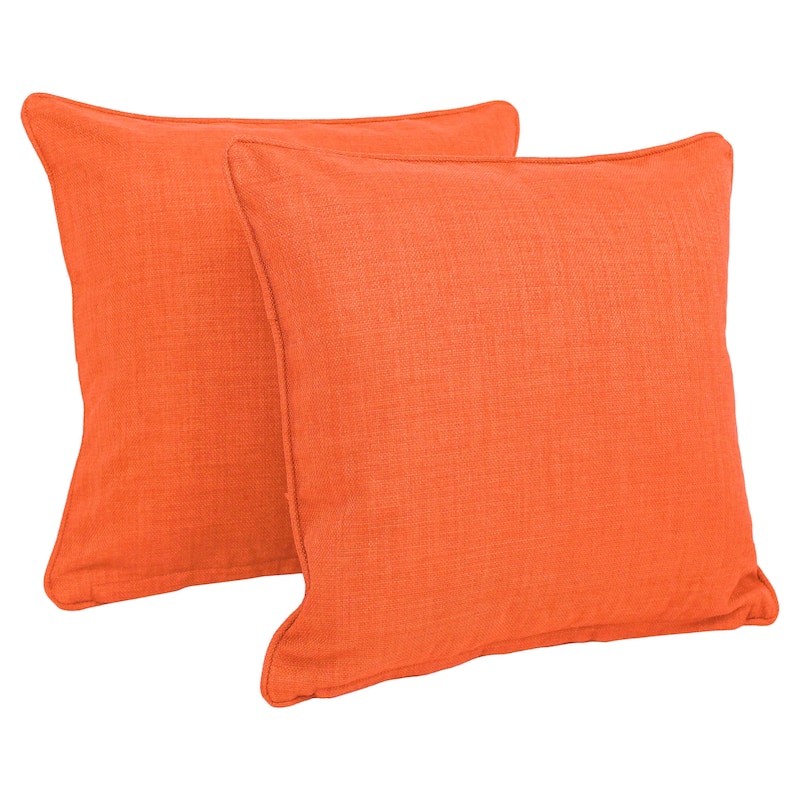18-inch All-weather Indoor/Outdoor Accent Throw Pillows (Set of 2) - Tangerine Dream