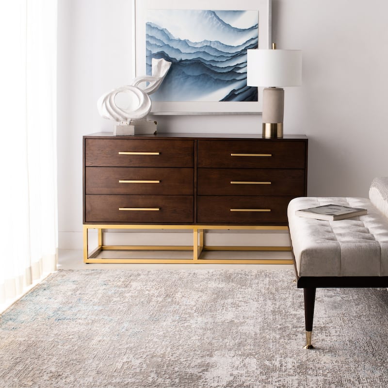 SAFAVIEH Couture Selima Dresser - Walnut/Gold