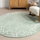 preview thumbnail 101 of 136, Nuloom Alphabet SpinClean Washable Round Rug Mint Green - 4' x 4' - Round