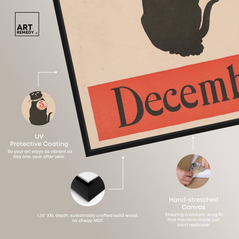 The Black Cat December 1890 Canvas by Art Remedy