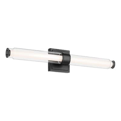 Kichler Lighting Laurene 26.5" Linear Bath Bar Medium LED with Clear Glass in Black
