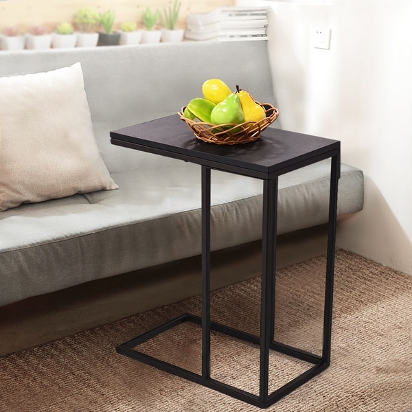 Shop Costway Coffee Tray Sofa Side End Table Ottoman Couch ...