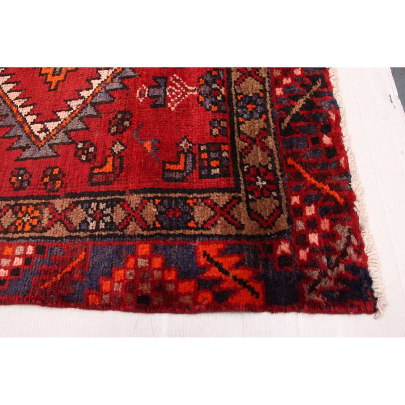 ECARPETGALLERY Hand-knotted Andelz Red Wool Rug - 3'8 x 9'10