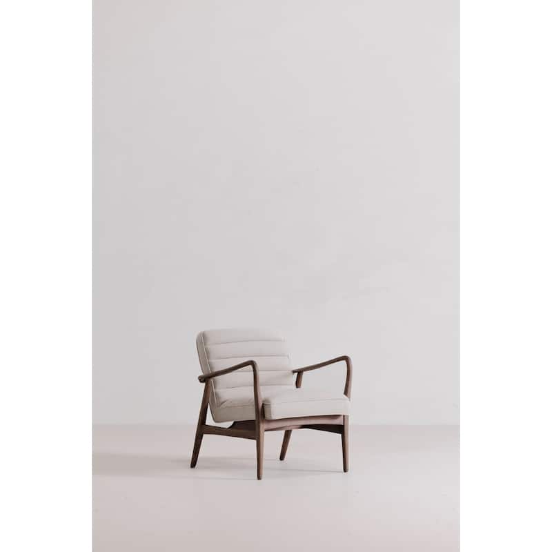 Aurelle Home Ash Wood and Upholstery Arm Chair - 30" wide x 27" deep