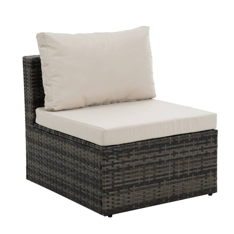 Outdoor Wicker Weaving Conversation Combo Set of 6
